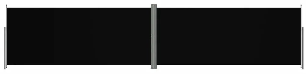 vidaXL Σκίαστρο Πλαϊνό Συρόμενο Μαύρο 220 x 1000 εκ.