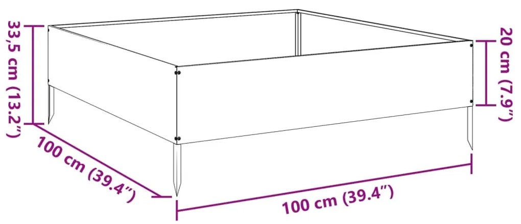 ΖΑΡΝΤΙΝΙΕΡΑ ΥΠΕΡΥΨΩΜΕΝΗ ΑΝΘΡΑΚΙ 100X100X33,5 ΕΚ. ΑΤΣΑΛΙ 851026