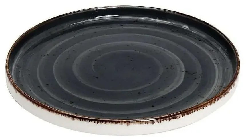 Πιάτο Πορσελάνινο Terra Step Ρηχό  Σετ 4 τμχ Tlg132K6 Φ21cm Grey Espiel Porcelain