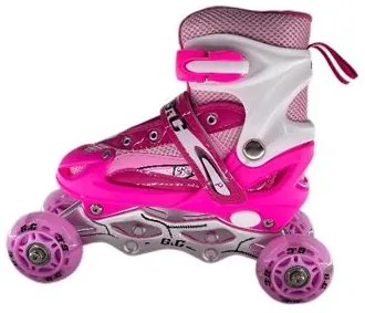 Αυξομειούμενα Roller G&amp;C SK2 ΣΕΤ 3ΣΕ1 Ροζ LED-LARGE (38-42)