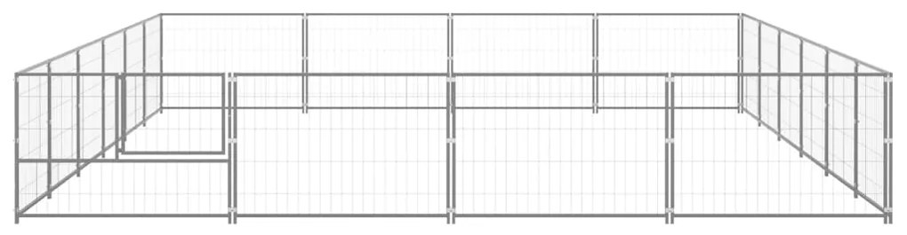 vidaXL Σπιτάκι Σκύλου Ασημί 24 μ² Ατσάλινο