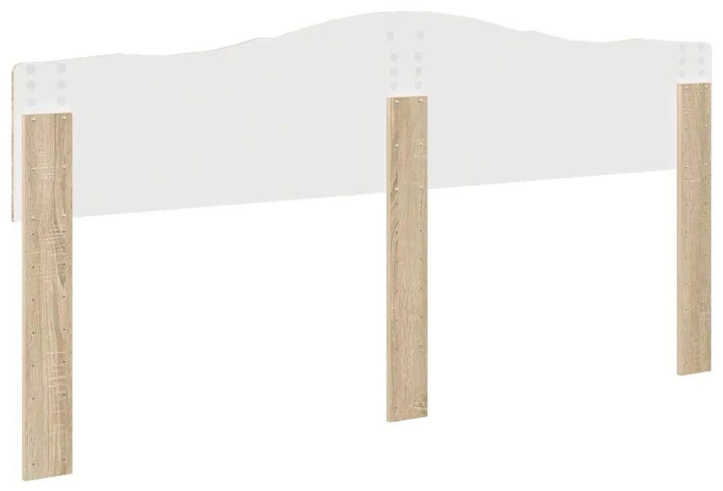 vidaXL Κεφαλάρι με κεφαλάρι Δρύς Sonoma 180 cm Επεξεργασμένο ξύλο