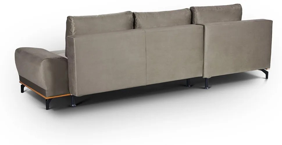 NATURA ΚΑΝΑΠΕΣ ΚΡΕΒΑΤΙ ΓΩΝΙΑ ΑΡΙΣΤΕΡΗ TAUPE 283x164xH90cm - 01-2646