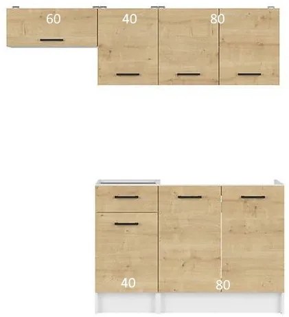 Σετ κουζίνας Boston 420, 180x45cm, 70 kg, Πλαστικοποιημένη μοριοσανίδα | Epipla1.gr