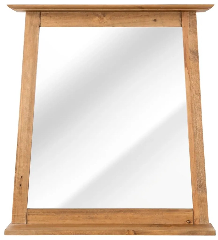 Καθρέφτης Μπάνιου 70 x 12 x 79 εκ. από Μασίφ Ξύλο Πεύκου - Καφέ