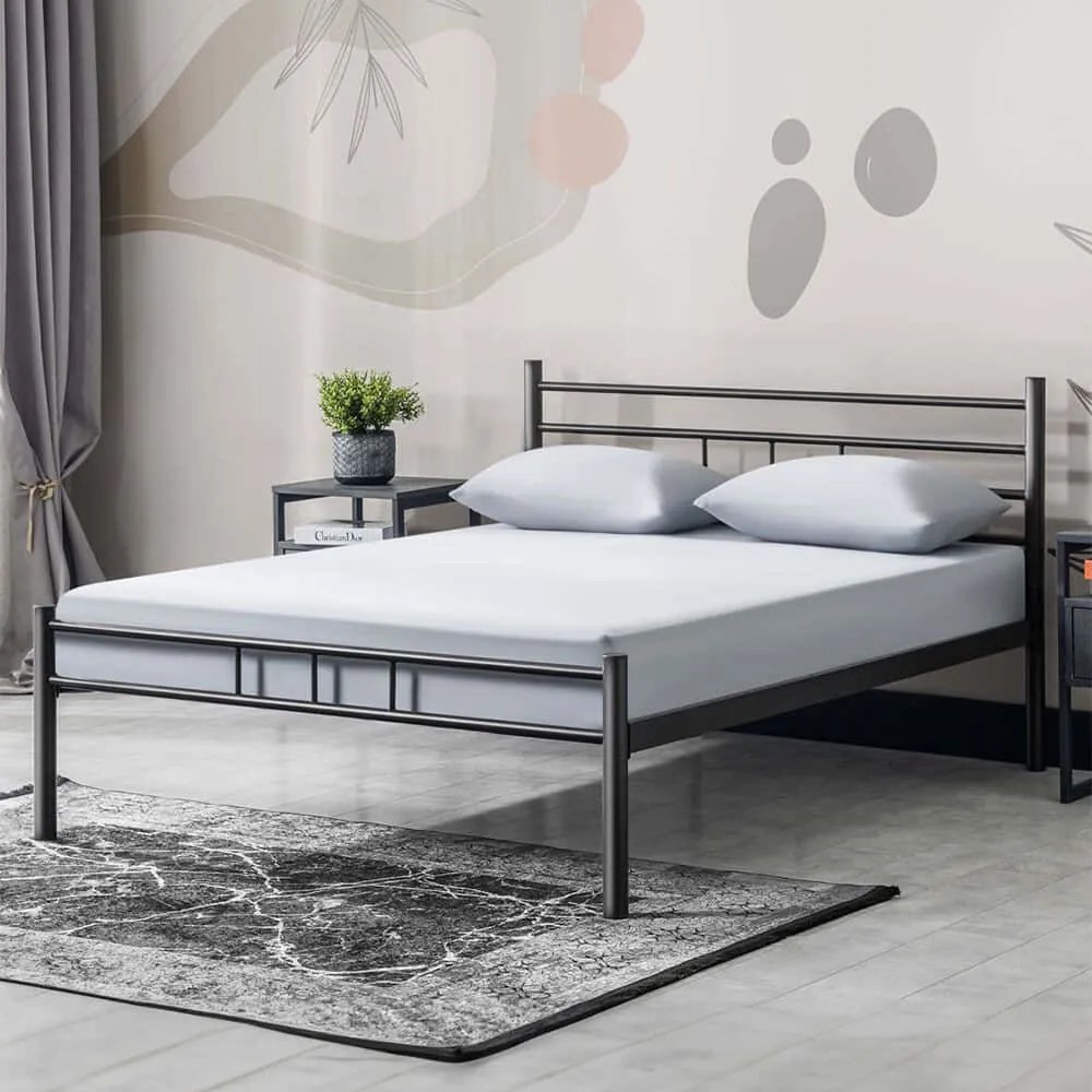Κρεβάτι K70 (Για Στρώμα 160x200cm) 319HBV1112 160x200x95cm Black Διπλό
