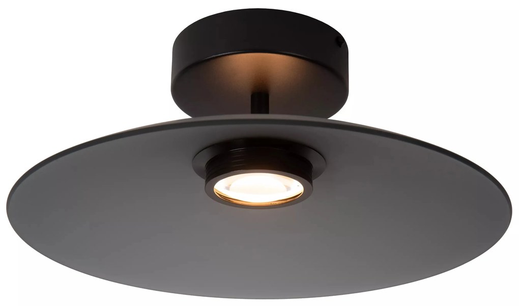 Φωτιστικό Οροφής Lucide 25117-10-65 MENGA Φυμέ (Smoke)|Μαύρο Ματ (Black Mat) 2700 K