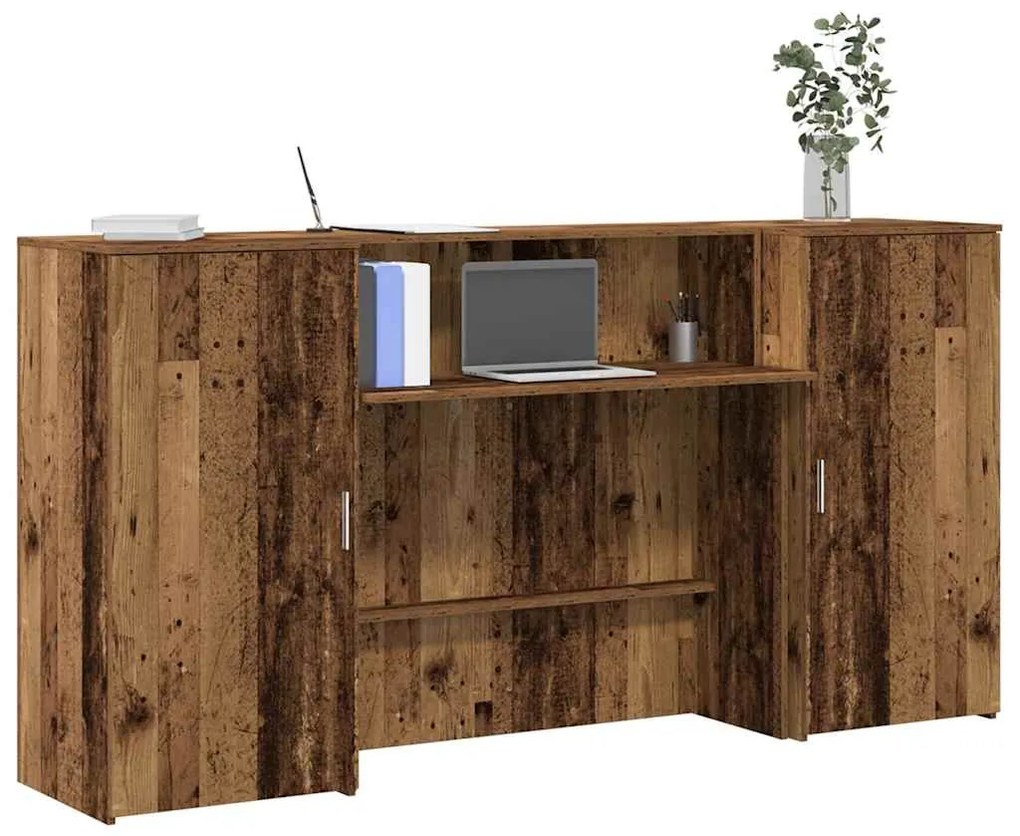 vidaXL Γραφείο υποδοχής Παλιό Ξύλο 200x50x103,5 εκ. Επεξεργασμένο Ξύλο