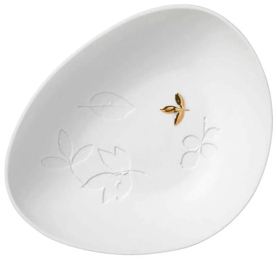 Διακοσμητικό Μπωλ Klein 0014132 11x9x2,5cm White-Gold Raeder Porcelain