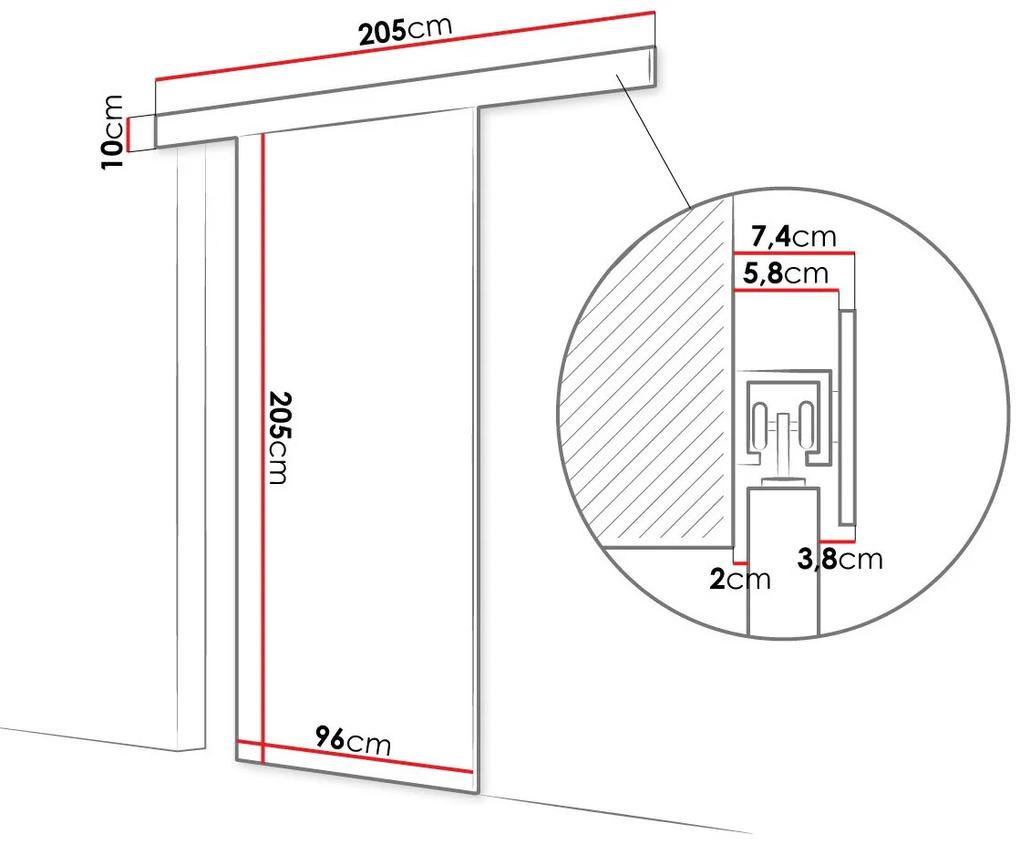 Συρόμενες πόρτες Atlanta 183, 40 kg, Καφέ, Πλαστικοποιημένη μοριοσανίδα, Καθρέφτης, Αλουμίνιο | Epipla1.gr