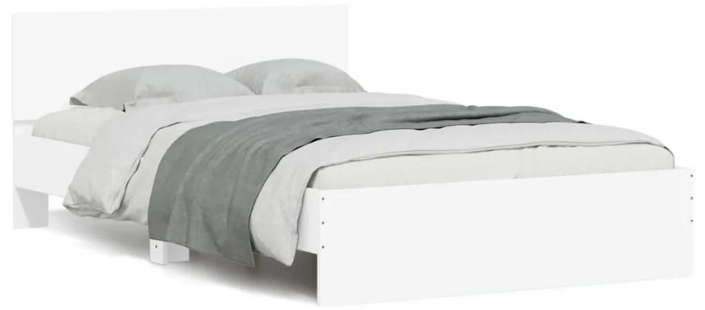 vidaXL Πλαίσιο Κρεβατιού με Κεφαλάρι Λευκό 120x190 εκ.