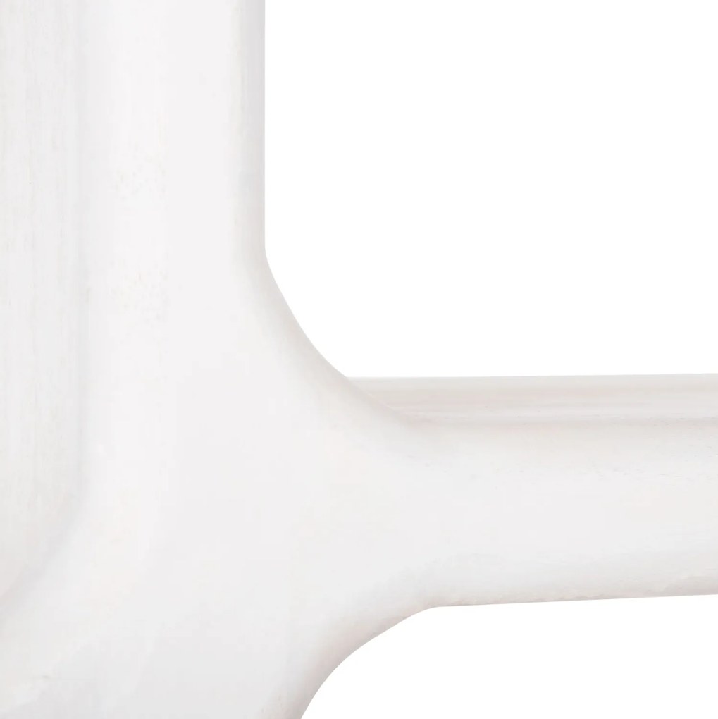Βιβλιοθήκη Handyr Μασίφ Ξύλο Mango Σε Λευκό Χρώμα 100x35x165 Υ Εκ.