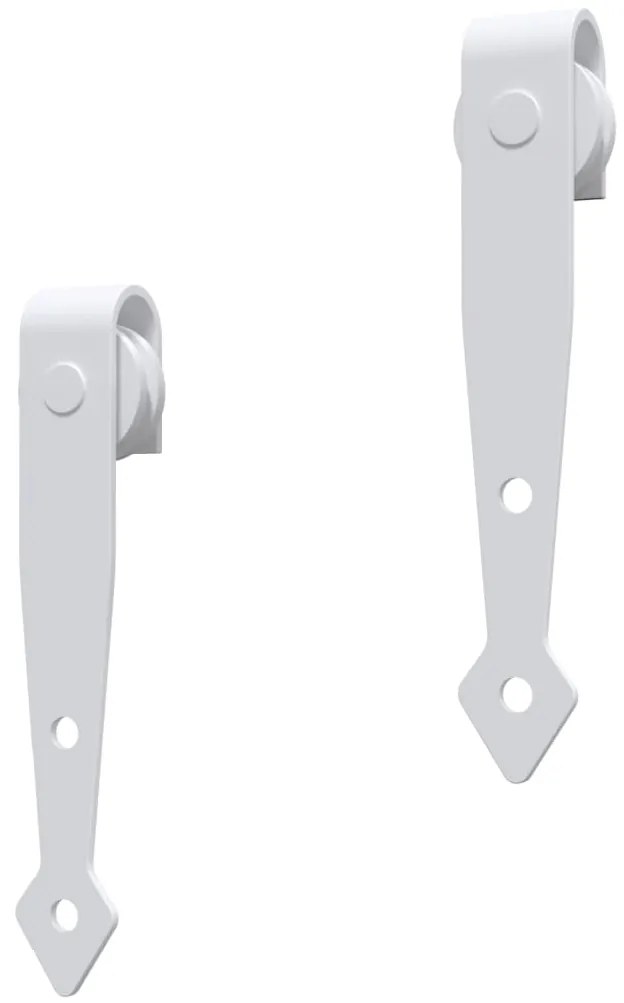 vidaXL Μηχανισμός Συρόμενης Πόρτας Μίνι Λευκή 183 εκ. Ανθρακοχάλυβας