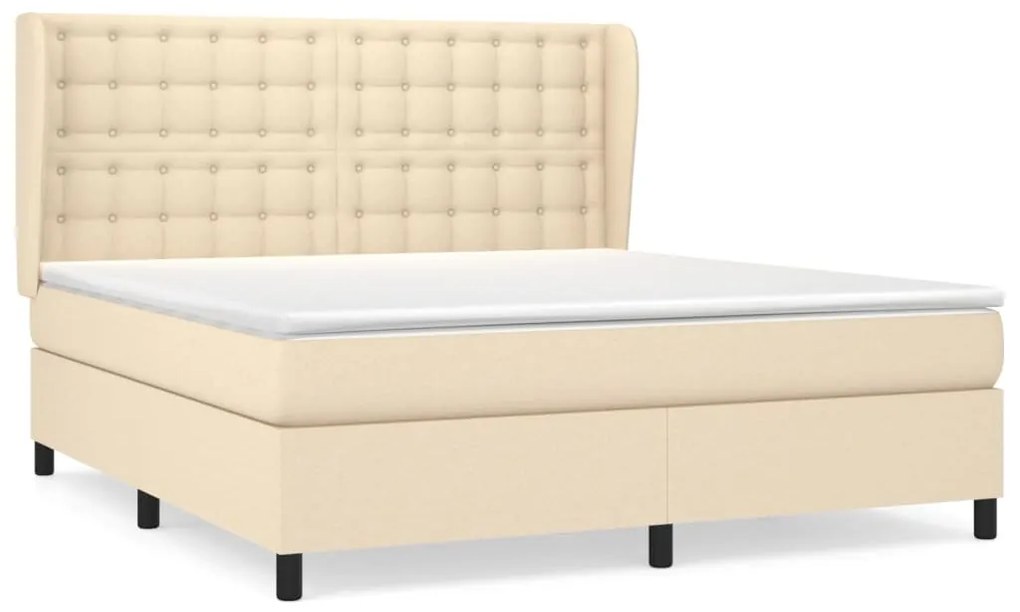 ΚΡΕΒΑΤΙ BOXSPRING ΜΕ ΣΤΡΩΜΑ ΚΡΕΜ 180X200 ΕΚ. ΥΦΑΣΜΑΤΙΝΟ 3128306