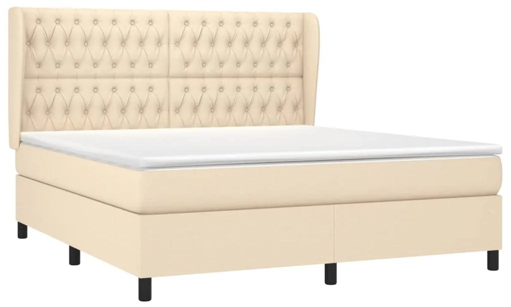 ΚΡΕΒΑΤΙ BOXSPRING ΜΕ ΣΤΡΩΜΑ ΚΡΕΜ 180X200 ΕΚ. ΥΦΑΣΜΑΤΙΝΟ 3128226