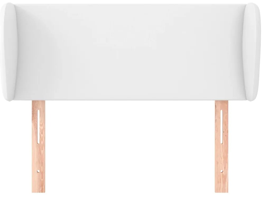vidaXL Κεφαλάρι με Πτερύγια Λευκό 93x23x78/88 εκ. Συνθετικό Δέρμα