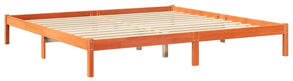 vidaXL Κρεβάτι Βιβλιοθήκη Χωρίς Στρώμα 200x200 εκ Μασίφ Ξύλο Πεύκου