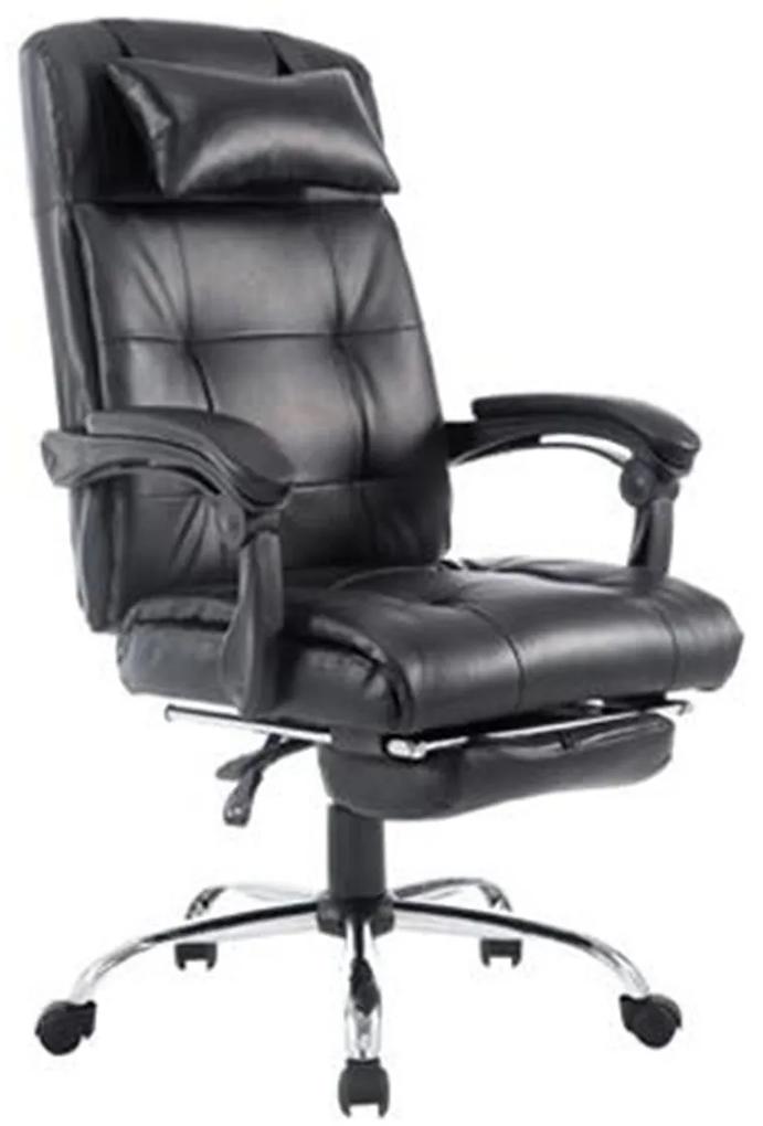 Καρέκλα Γραφείου AMAPYΛΛIΣ Μαύρη 72x66x122-132cm - Τεχνόδερμα - 14240015