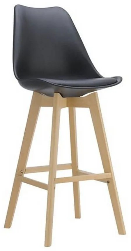 Σκαμπό Μπαρ Martin Black ΕΜ147,2 48x58x71/110cm Σετ 4τμχ Wood, Polypropylene