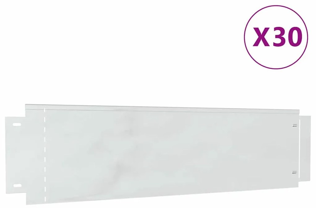 vidaXL Περίφραξη Κήπου 30 τεμ 25x100 εκ Ευέλικτο Γαλβανισμένο Ατσάλι