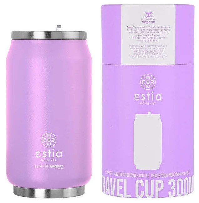 Ποτήρι Θερμός 300ml Estia Save The Aegean Lavender Purple 01-16715