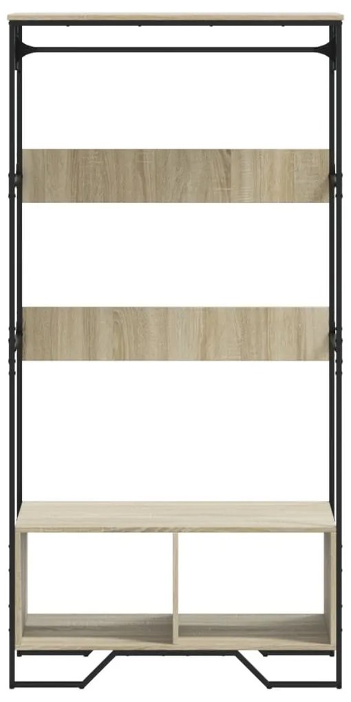 vidaXL Ντουλάπα Sonoma Δρυς 90x50x180 εκ. από Επεξεργασμένο Ξύλο