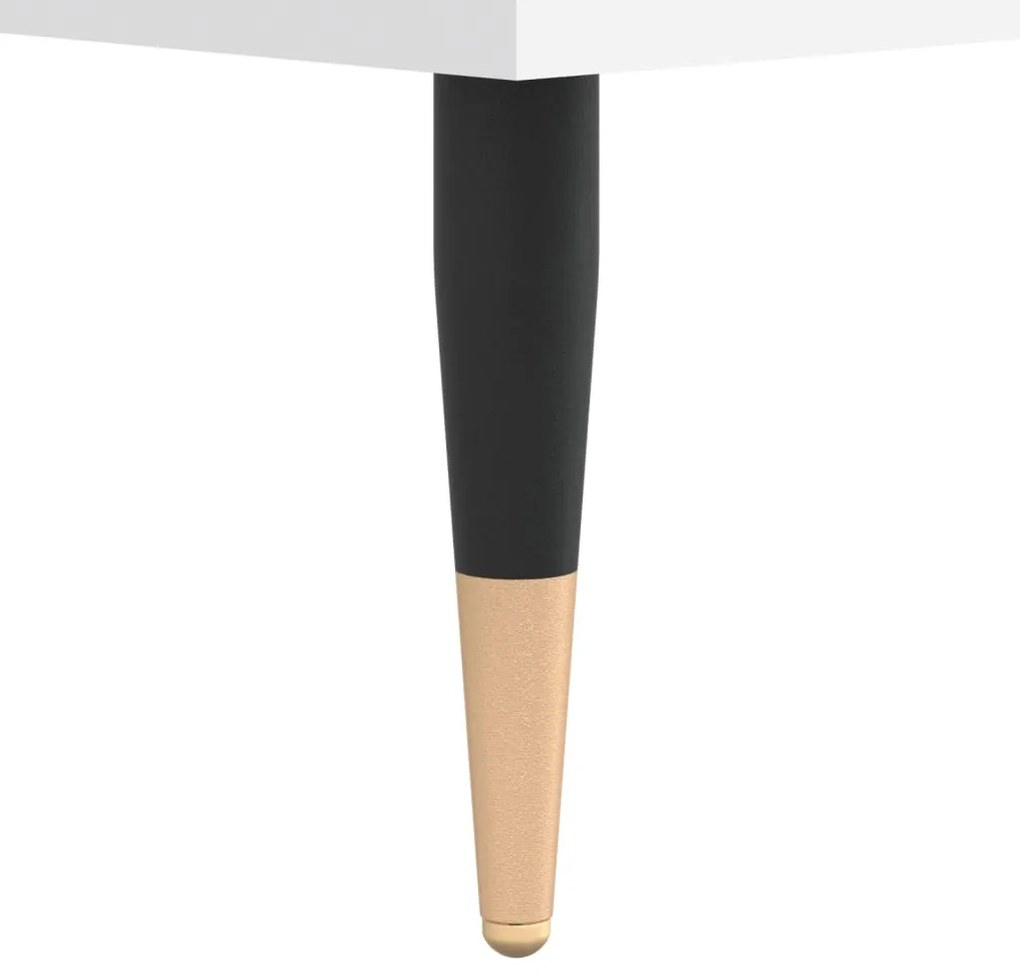 vidaXL Δισκοθήκη Λευκή 121 x 38 x 48 εκ. Επεξεργασμένο Ξύλο