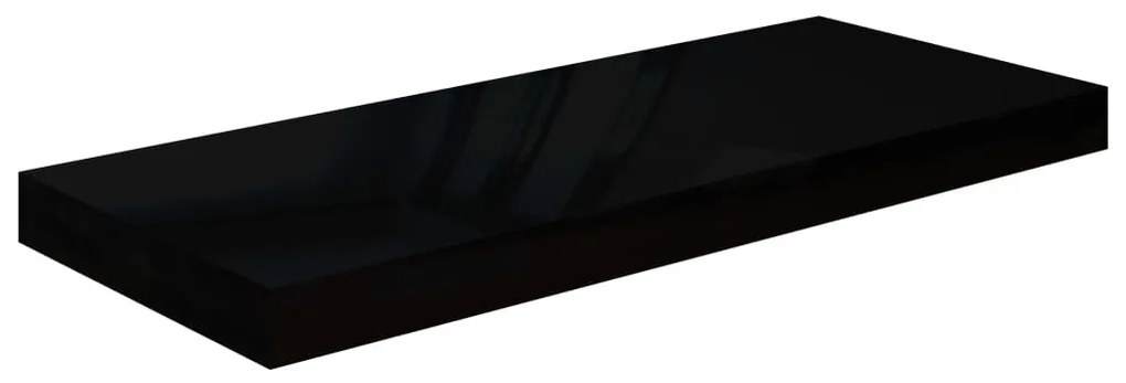 vidaXL Ράφι Τοίχου Γυαλιστερό Μαύρο 60 x 23,5 x 3,8 εκ. MDF