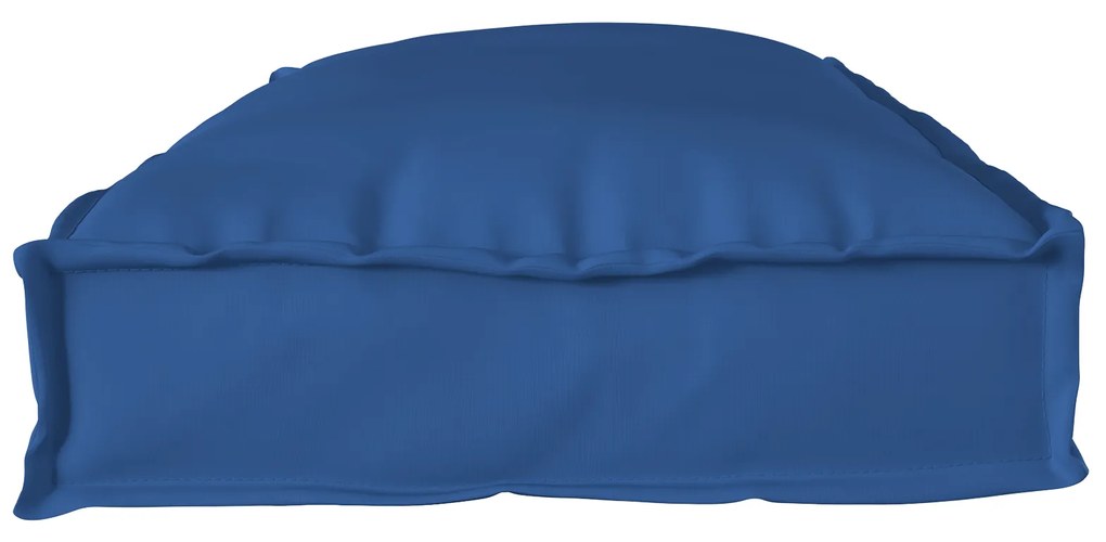 vidaXL Μαξιλάρι παλέτας για πάγκο Μπλε Ρουά 100 x 40 x 8 εκ
