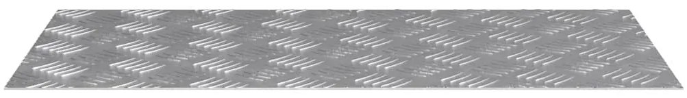 vidaXL Σκαλοπάτι Ορθογώνιος 4 pcs Ασημί 80 x 40 cm Αλουμίνιο