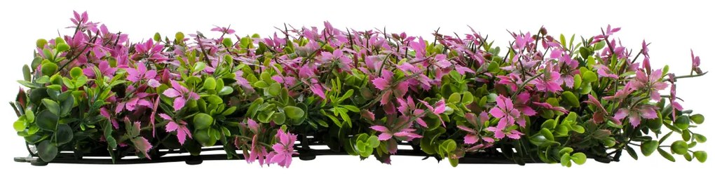 GloboStar® Artificial Garden CYPHEA HYSSOPIFOLIA 20350 Τεχνητό Διακοσμητικό Πάνελ Λουλουδιών - Κάθετος Κήπος σύνθεση Άνθος Κουφέας Μ50 x Π50 x Υ11cm