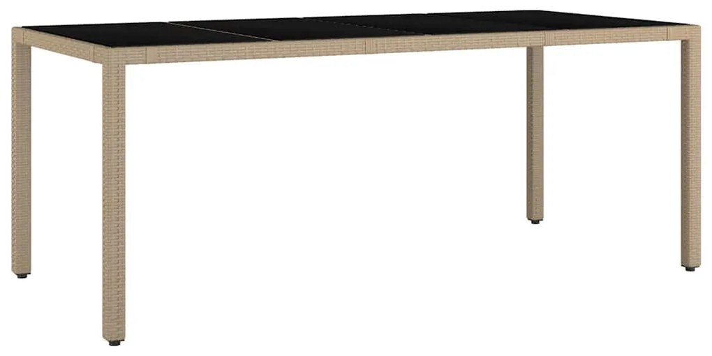 vidaXL Σέτ φαγητού για κήπο 9 pcs Μπεζ 190 x 90 x 75 cm