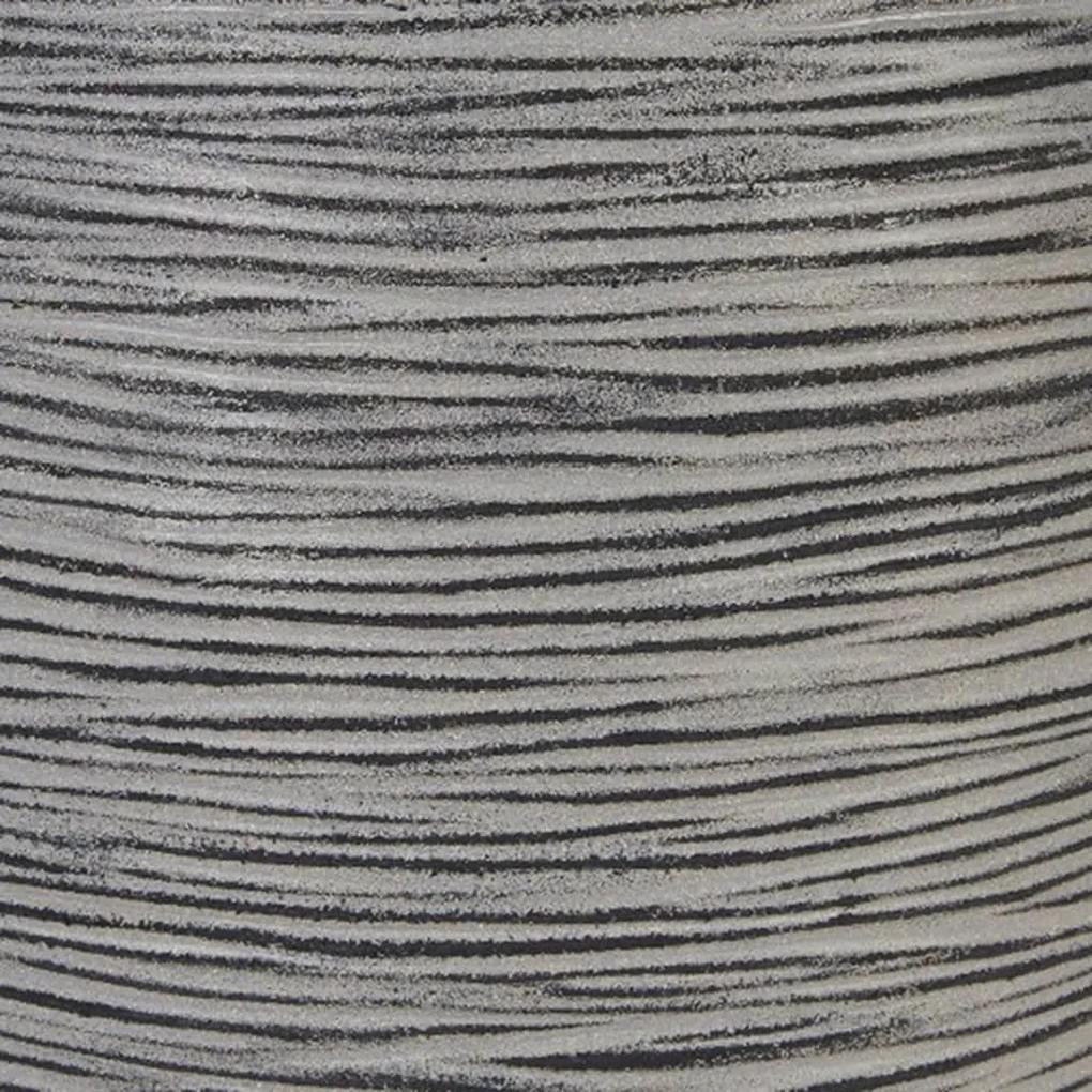 Capi Γλάστρα Οβάλ Nature Rib Ανθρακί 35 x 34 εκ. KOFZ932 - Ανθρακί