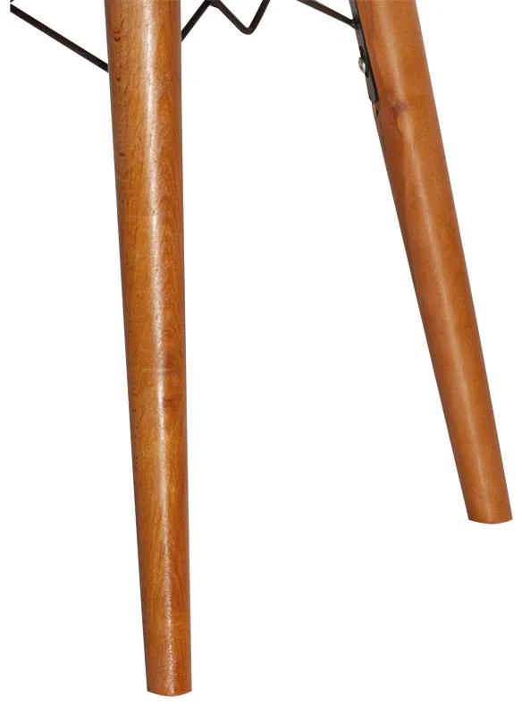 Καρέκλα Nevis I pakoworld μπεζ antique ύφασμα-καρυδί πόδι - Ύφασμα - 266-000005