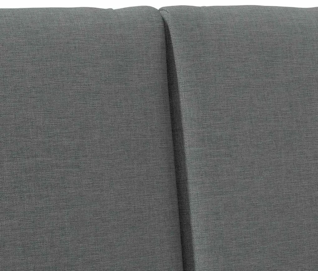 vidaXL Ταπετσαρισμένο κεφαλάρι Σκούρο Γκρι 200 cm Στερεά ξυλεία πεύκου