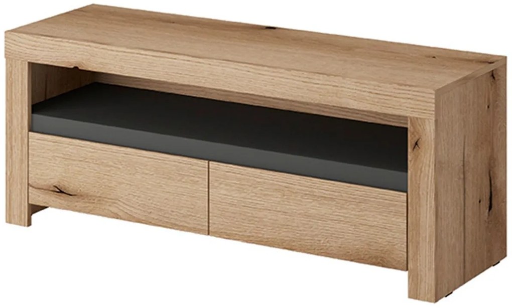 Έπιπλο τηλεόρασης Evoke: Φυσικό+Γραφίτης 113x46x39cm