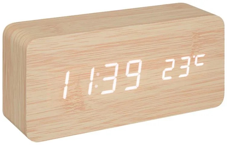 Επιτραπέζιο ρολόι Gamiel φυσικό χρώμα mdf 15x4x7εκ 15x4x7 εκ.