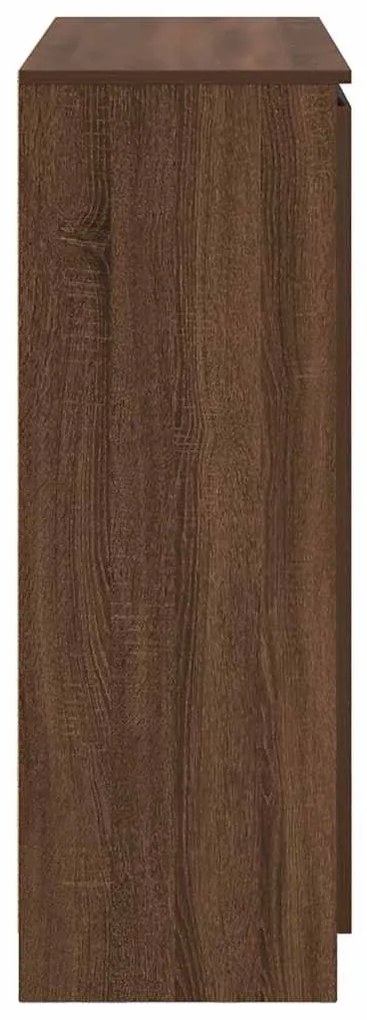Συρταριέρα με Συρτάρια καφέ δρυς 100,5x35x98,5 εκ. Επεξ. Ξύλο - Καφέ