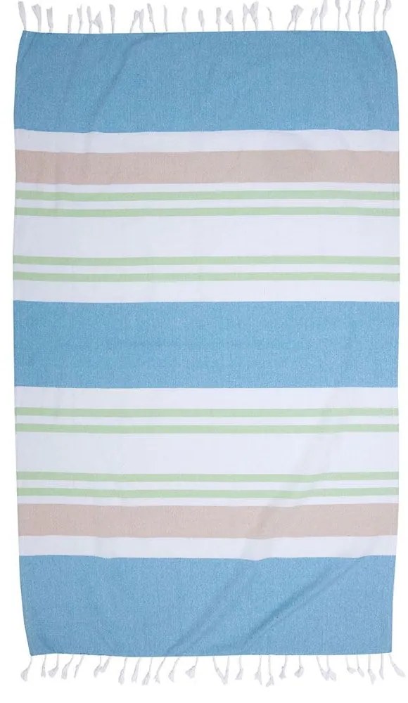 Πετσέτα Θαλάσσης - Παρεό Ηλιάνα Light Blue Viopros Beach 100% Βαμβάκι