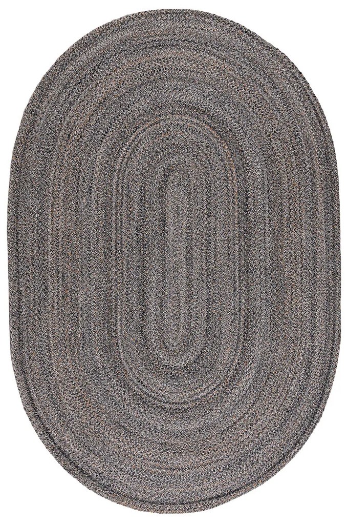 Οβάλ Χαλί All Season (200x290) Βιοκαρπέτ Marivan Charcoal Mustard
