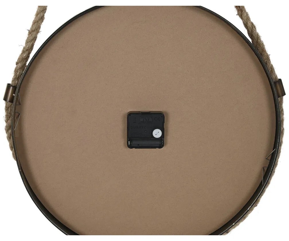 Ρολόι Τοίχου DKD Home Decor 43 x 8 x 71 cm Κρυστάλλινο Μαύρο Χρυσό Σίδερο (x2)