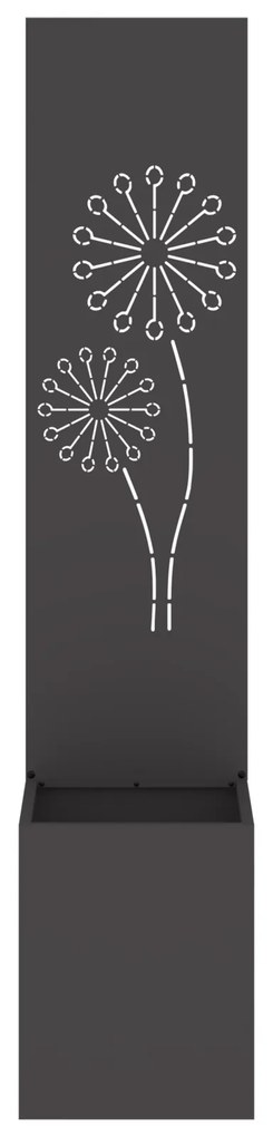 vidaXL Οθόνη Ιδιωτικότητας Κήπου Μαιανδρικό σχέδιο Μαύρο 32 x 140 εκ.