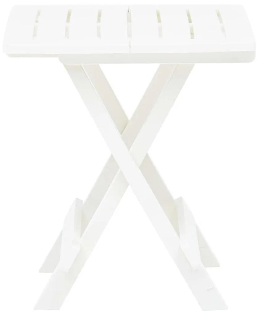 Τραπέζι Κήπου Πτυσσόμενο Λευκό 45 x 43 x 50 εκ. Πλαστικό - Λευκό
