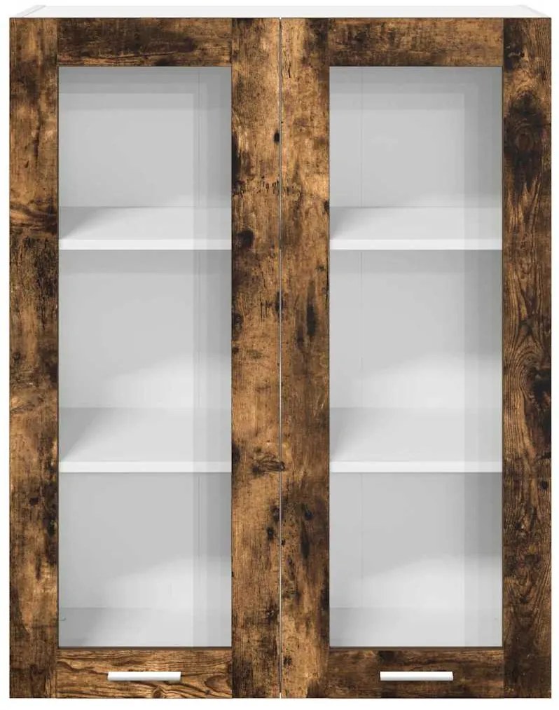 vidaXL Κρεμαστό ντουλάπι με αποθήκευση Καπνιστό Δρύς 80 x 31 x 100 εκ.