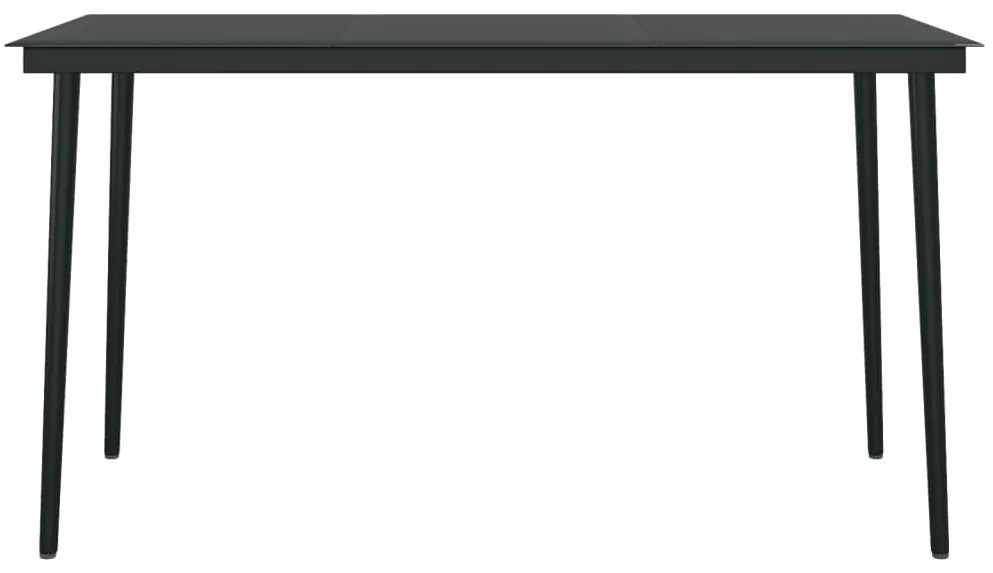 vidaXL Σετ Τραπεζαρίας Κήπου 5 Τεμαχίων Μαύρο