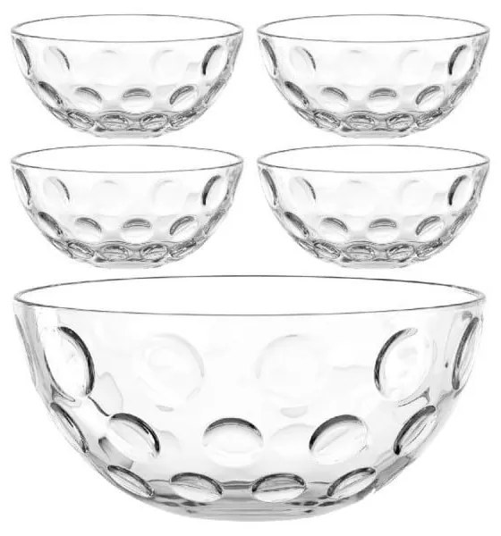 Μπωλ Σερβιρίσματος Cucina S (Σετ 5Τμχ) 066355L Clear Leonardo Bamboo,Ξύλο