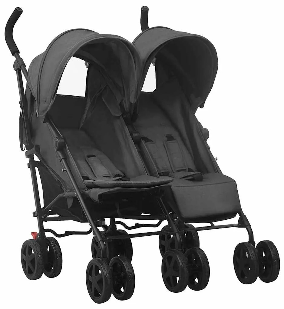 vidaXL Καρότσι Διδύμων Ανθρακί Ατσάλινο