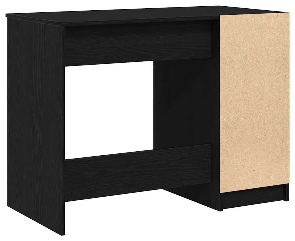 vidaXL Γραφείο με πόρτα Μαύρη Οξυά 100 x 50 x 75 cm Επεξεργασμένο ξύλο