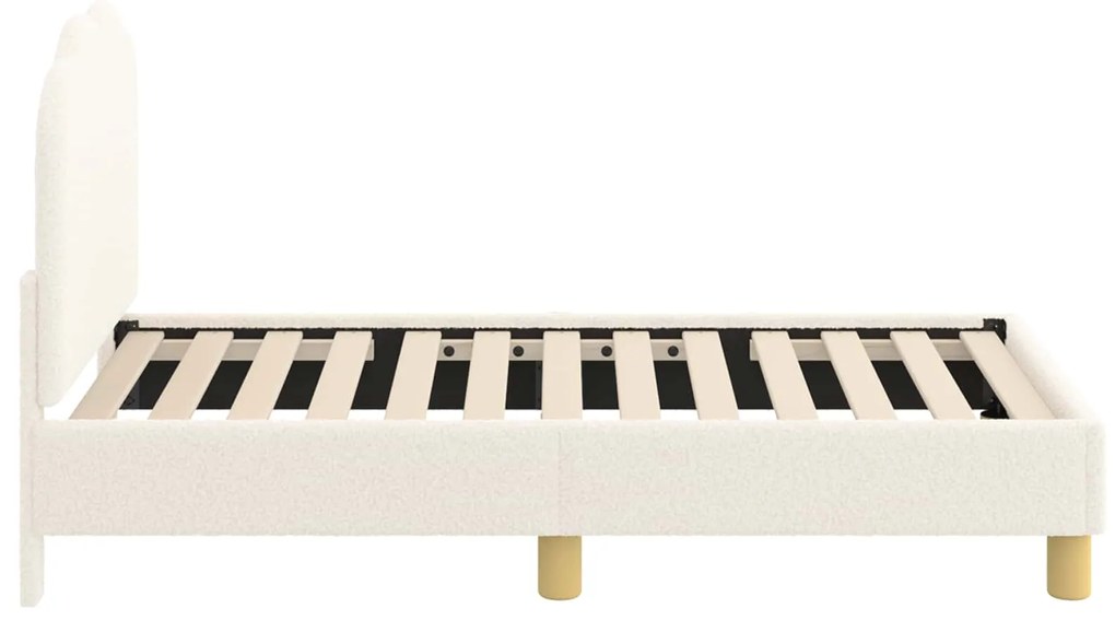 vidaXL Κρεβατική βάση για παιδιά με προσκέφαλο Κρεμ 70 x 140 cm