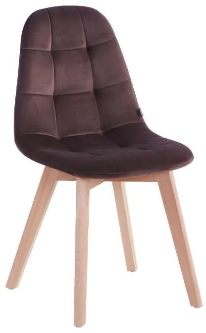 Καρέκλα 275 606-220-089 44x52x87cm Brown Σετ 4τμχ Wood, Fabric